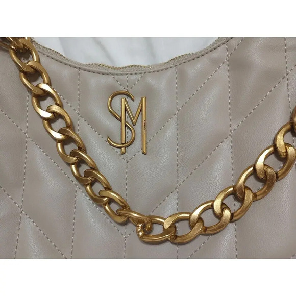 Steve Madden Timeless Taupe Shoulder Bag $98 MSRP NEW With Tags Quilted Purse - Picture 2 of 10